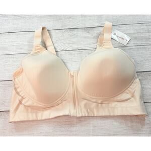 ShapeCurvy Front Close Wireless Bralette Bra Back Smooth Tan Plus Size 5XL-Up